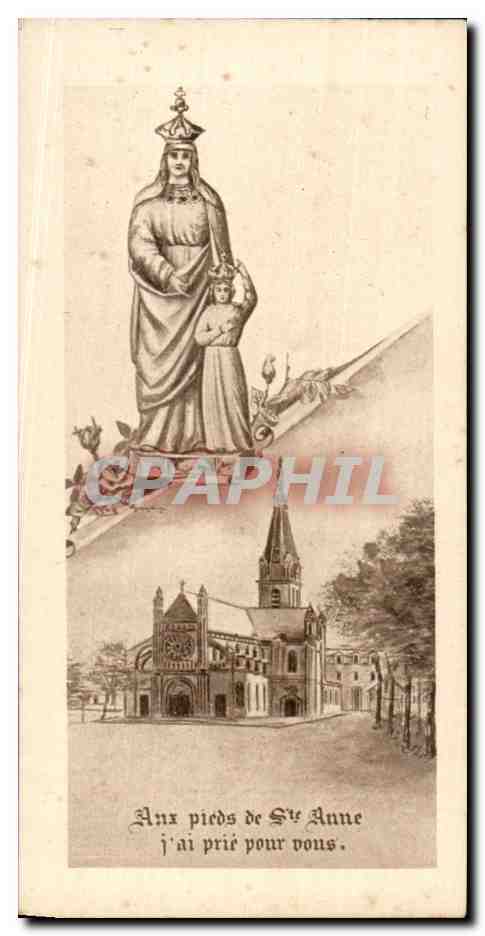 Image pieuse Aux Pieds De Ste Anne jai prie pour Dous