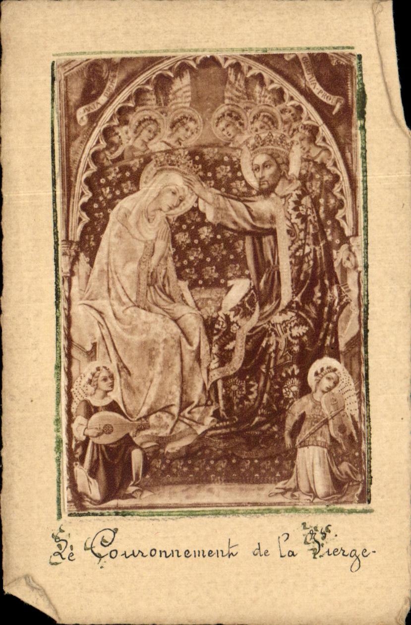 Image pieuse Le couronnement de la vierge 
