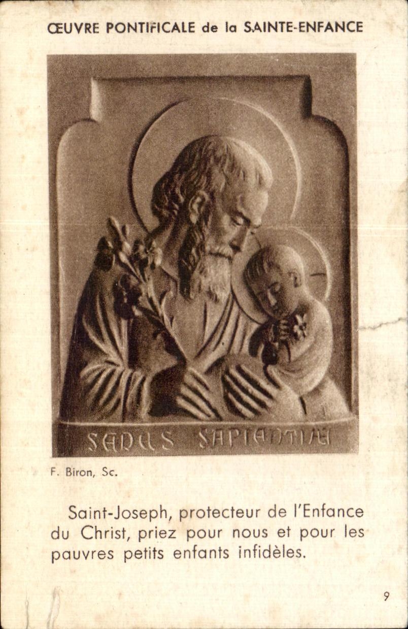 Image pieuse Oeuvre Pontificale de la Sainte Enfance