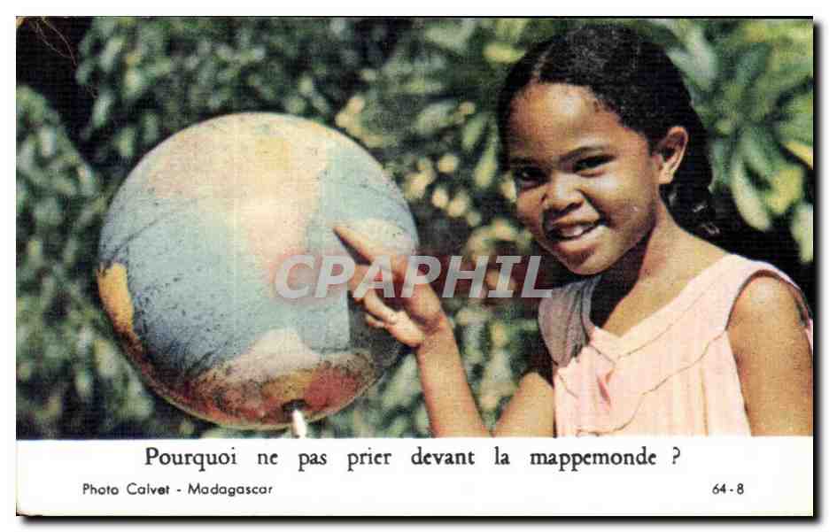 Image pieuse Pourquoi ne pas prier devant la mappemonde Madagascar