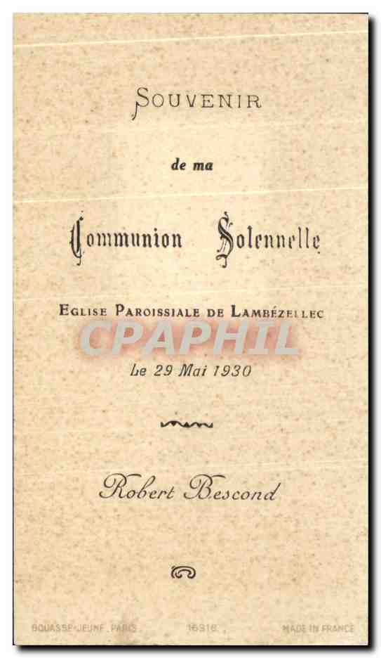 Sainte Thérèse de l'Enfant-Jésus — prière — éditeur Bouasse-Jeune, n° 16918 — Achterkant