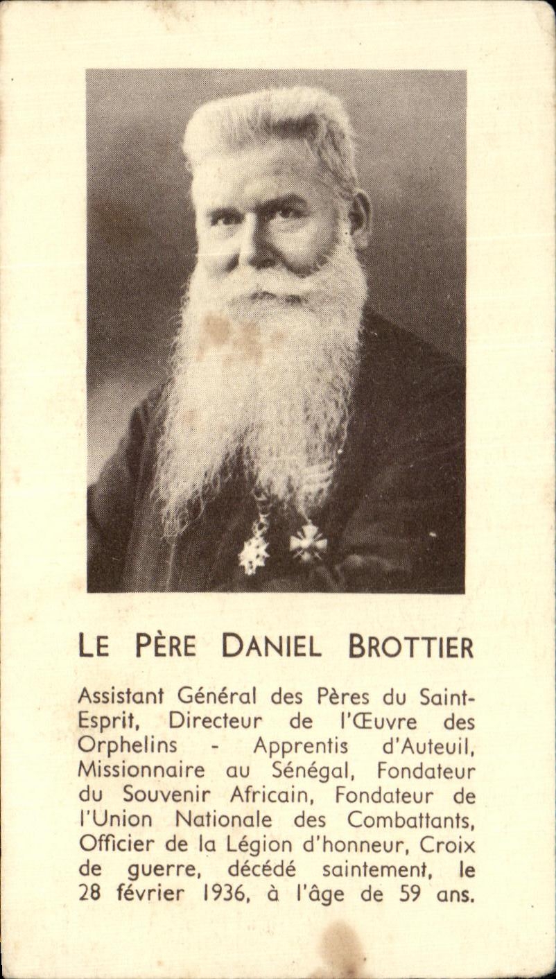 Image pieuse Le pere daniel brottier assistant general des peres du sint esprit directeur de 