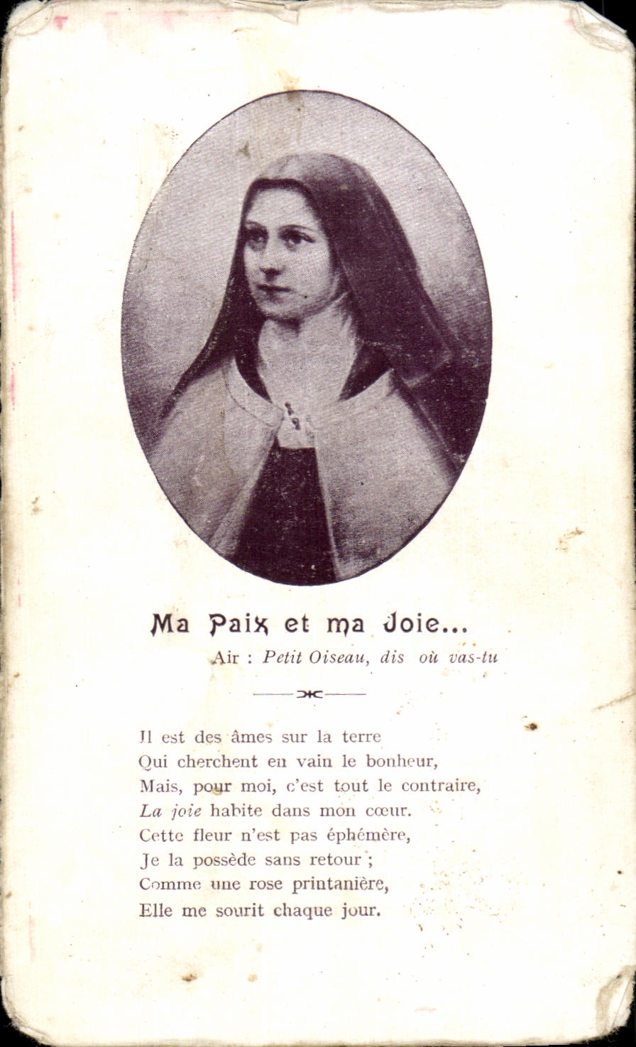 Image pieuse Ma paix et ma joie petit oiseau dis ou vas tu est des ames sur la terre qui cherchent en vain le 