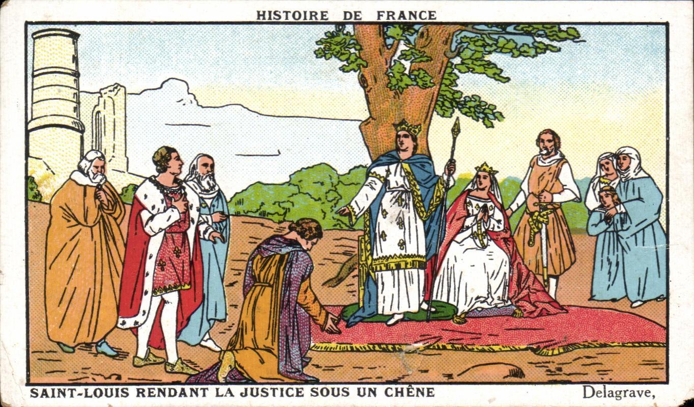 Image pieuse Histoire De France Saint Louis Rendant La Justice Sous Un Chene