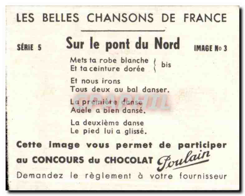 Image Chocolat Poulain Danse — Verso