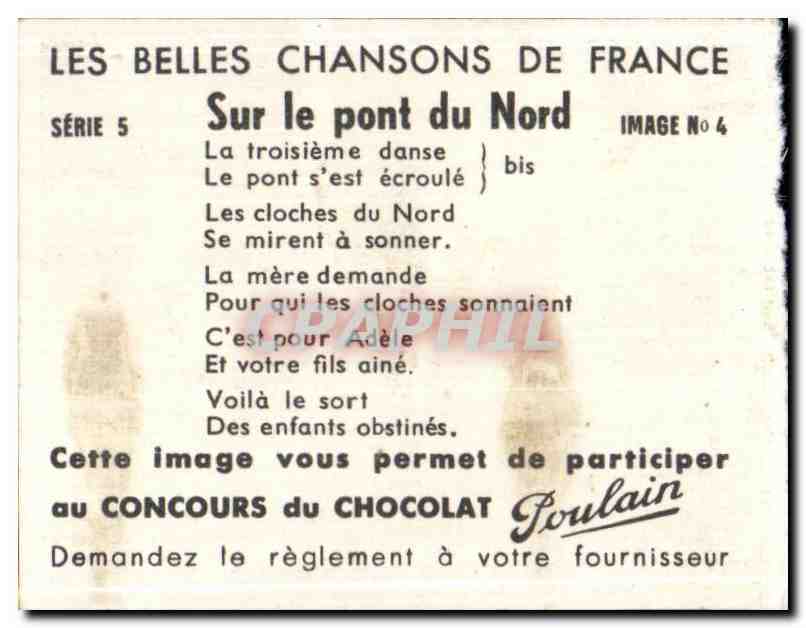 Image Chocolat Poulain Sur le pont du Nord — Rückseite