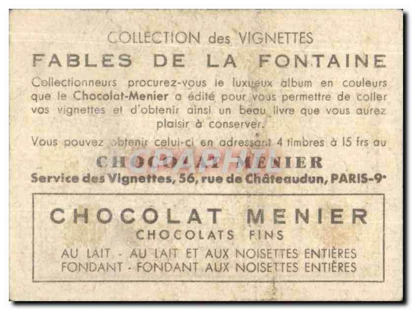 Image Fables de la Fontaine Chocolat Menier  — Back