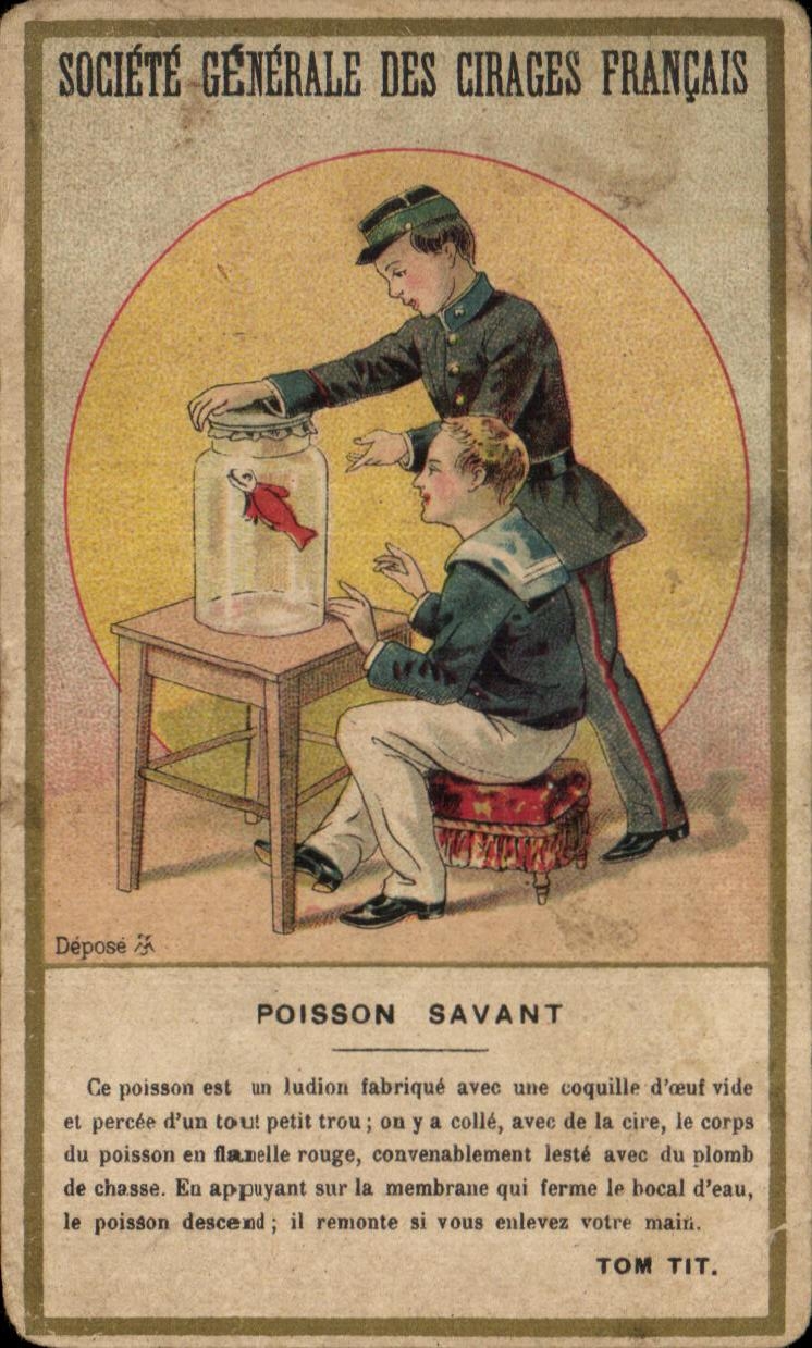 Chromo Societe Generale Des Cirages Francais poisson savant