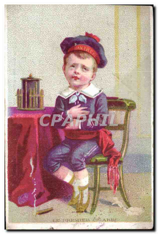 Image Publicite Le premier cigare Cigar Enfant Ferdinand Lemonnier Lisieux 
