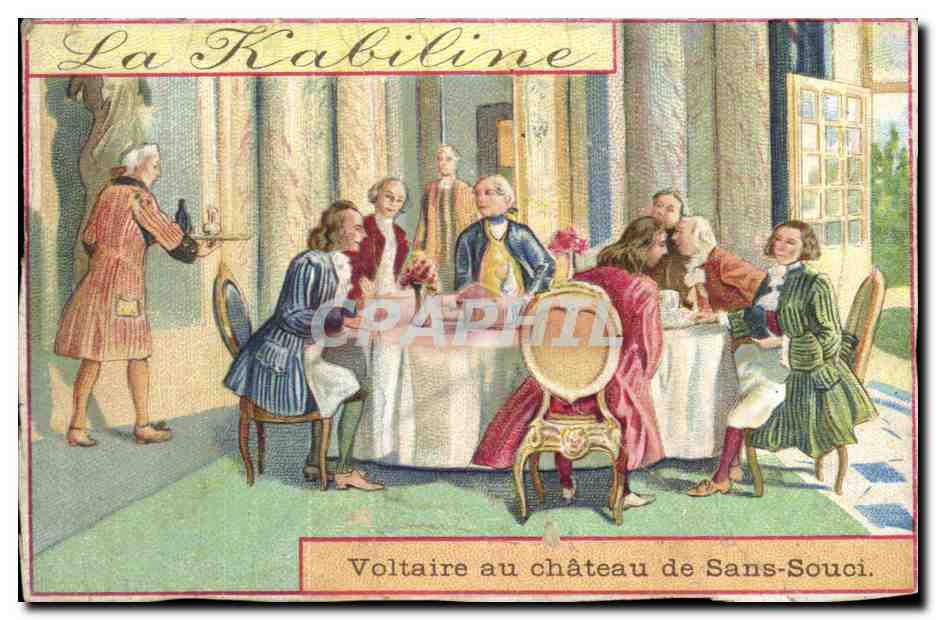 Chromo La kabiline voltaire au chateau de sanssouci 