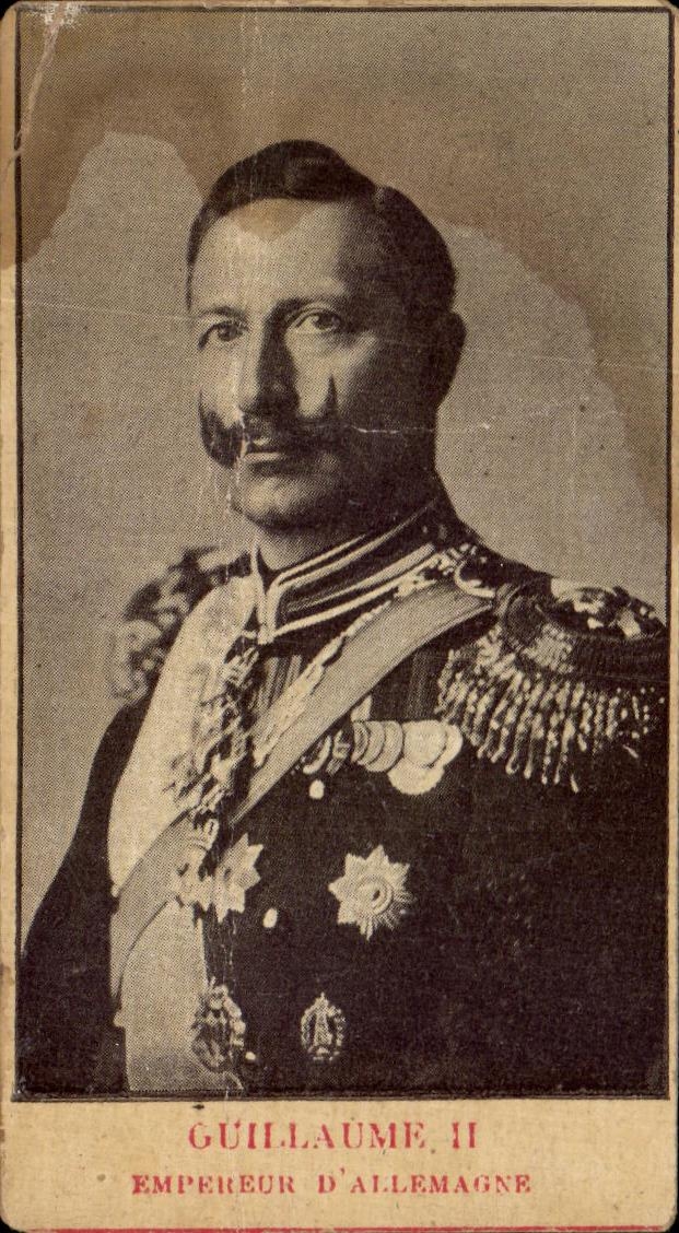 Chromo Guillaume ll empereur d'Allemagne Chicoree a la menagere Dugozon et ramette Cambrai Chocolat