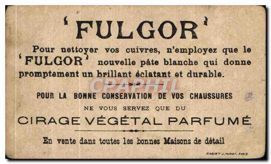Chromo Societe generale des cirages francais Bougie a l'entonnoir Fulgor Cirage vegetal — Verso