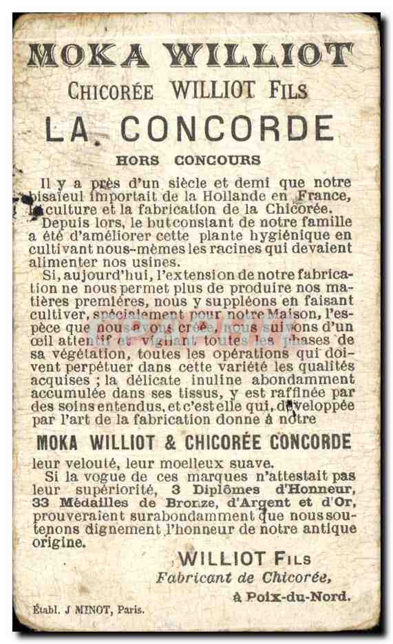 Chromo les valseurs infatigables Chicoree Williot Enfants — Back