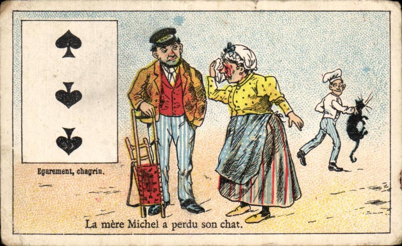 Chromo La mere michel a perdu son chat Leroux Orchies 