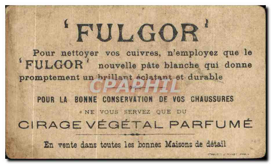 Chromo Societe generale des cirages francais la glace brisee Fulgor  — Verso