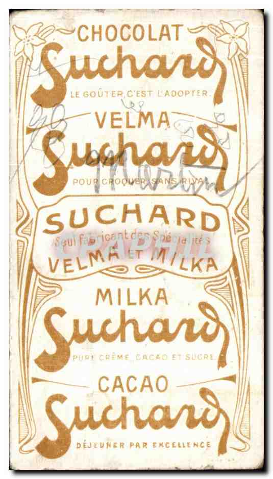 Chromo Velma suchard sur le pont d'Avignon — Verso