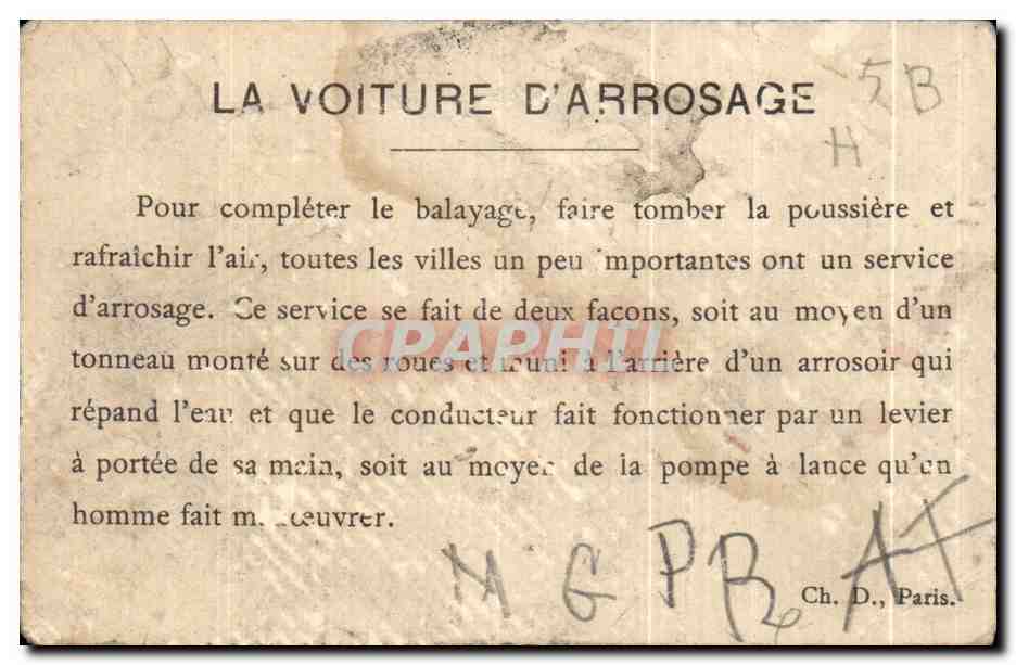 ChromoL La voiture d'arrosage Enfants Cheval Horse — Verso