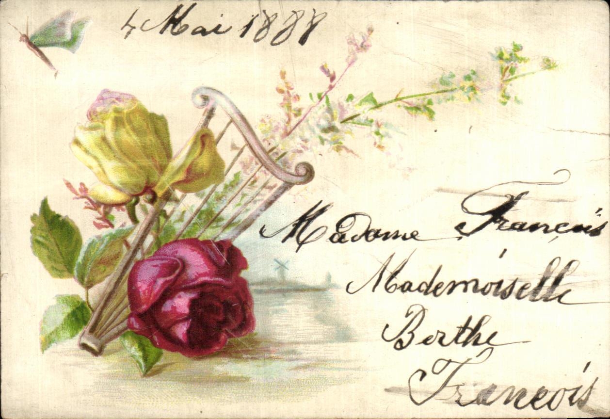 Image Fluers Roses 1888