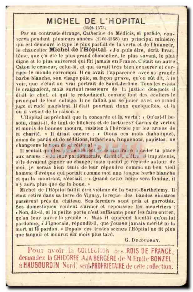 Chromo Chicoree a la bergere emile bonzel haubourdin nord — Back