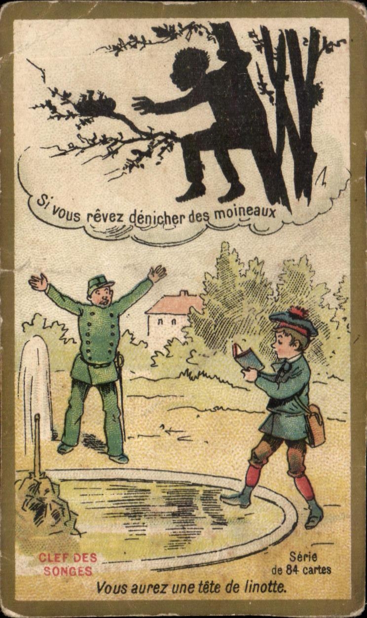 Chromo Clef des songes Linotte Enfant