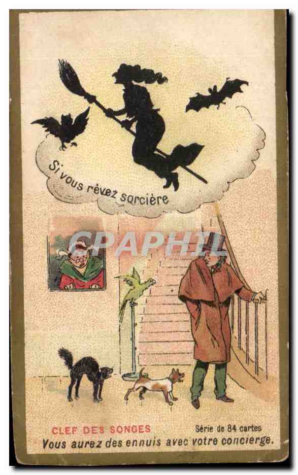 Chromo Clef des songes Sorciere Witch
