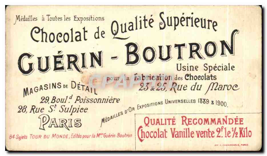 Chromo Chocolat guerin boutron a athenes visite au parthenon et a l'acropole Grece Greece — Rückseite