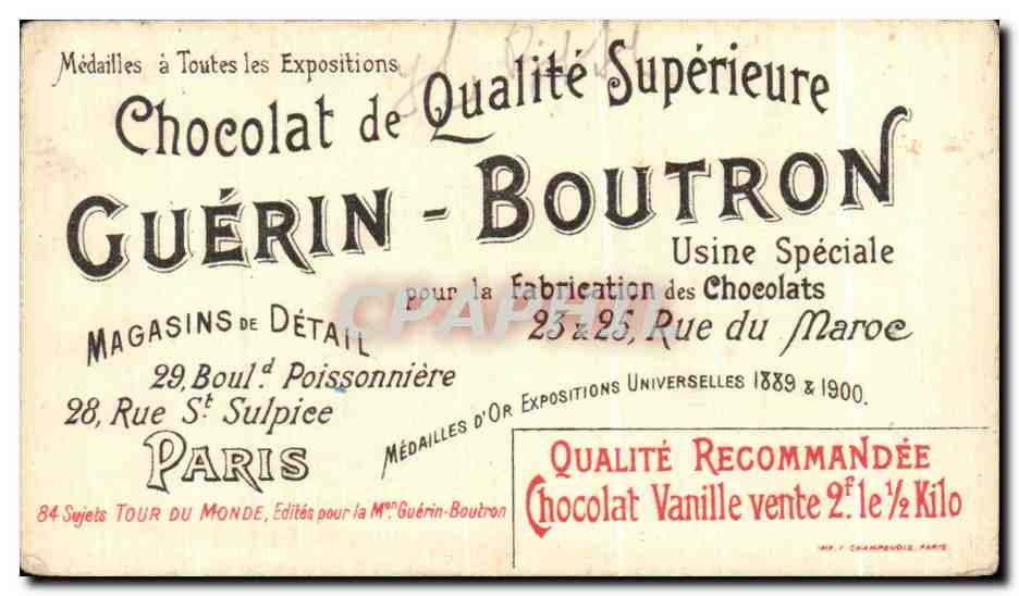 Chromo Chocolat guerin boutron a constantinople la porte de sophie Turquie turkey — Back