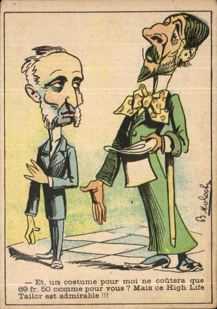 Chromo Et un costume pour moi ne coutera que comme pour vous Costume FAubourg Montmartre Rue de Richelieu 