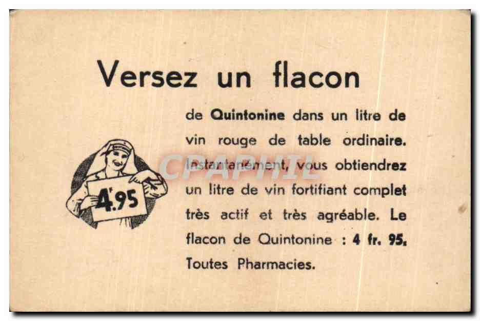 Image Apremont Sur Vif Vendee Le Chateau Quintonine Quinquina — Rückseite