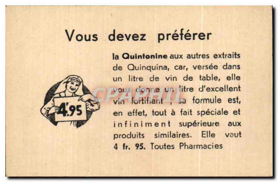 Image Saint Germain En Laye Oise Le Chateau Quintonine Quinquina — Verso
