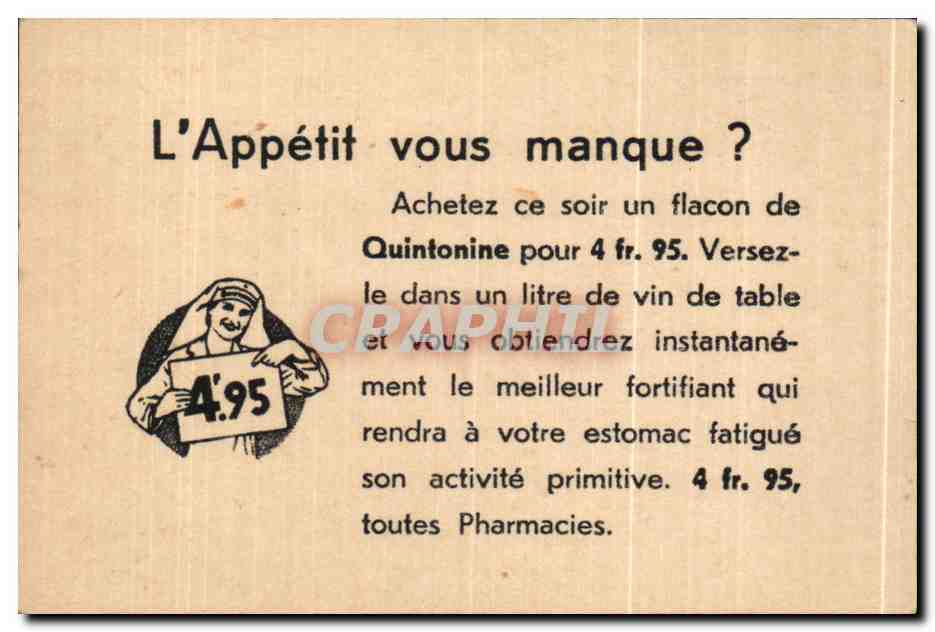 Image Tramayes Le Chateau Quintonine Quinquina — Verso