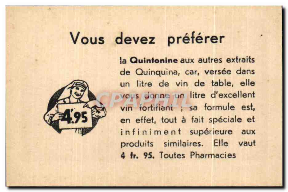 Image Ozolles Chateau de Crary Quintonine Quinquina — Verso