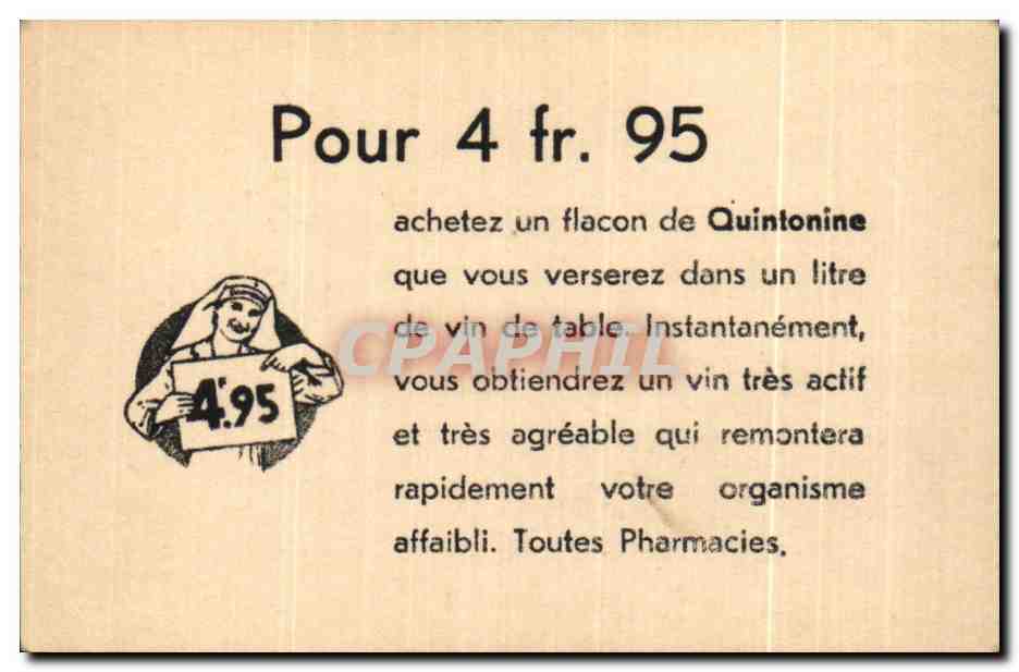 Image Vizille Le Chateau Quintonine Quinquina — Verso