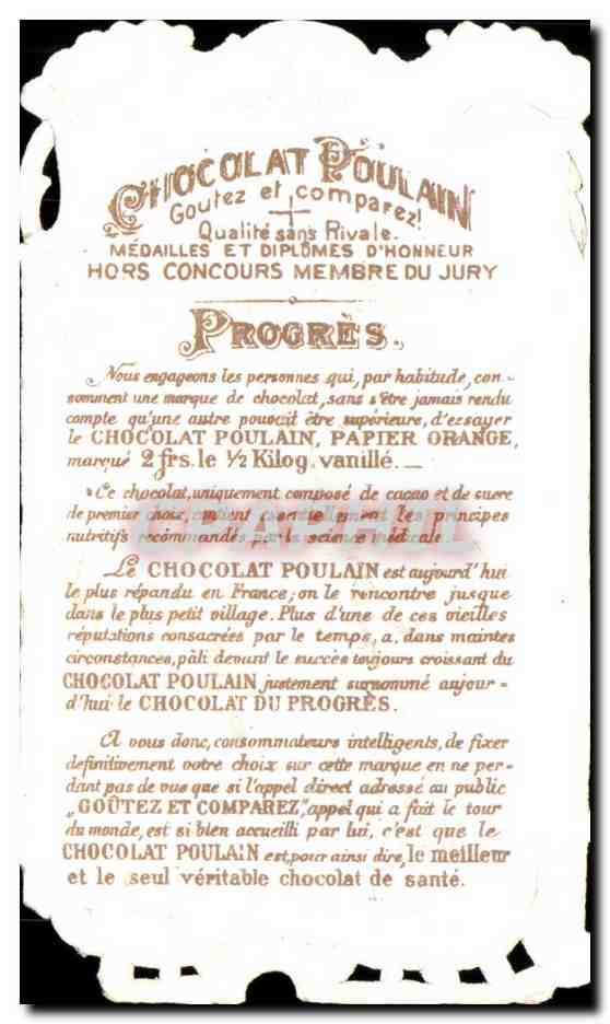 Image Chocolat Poulain Le garcon patissier  — Back