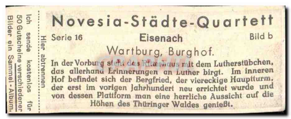 Image Novesio Stadte Quartett Eisenach Wartburg Burghof — Verso