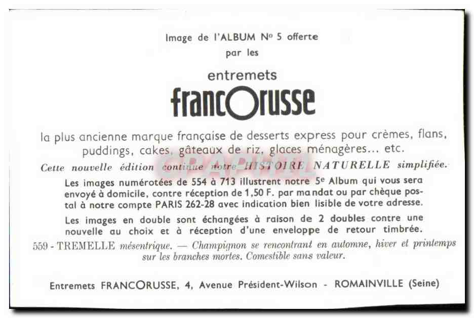 Image Entremets francorusse  — Verso