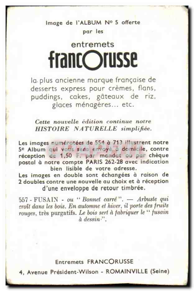 Image Entremets francorusse  — Back