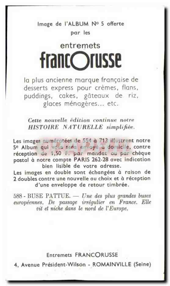 Image Entremets Francorusse Buse pattue  — Back