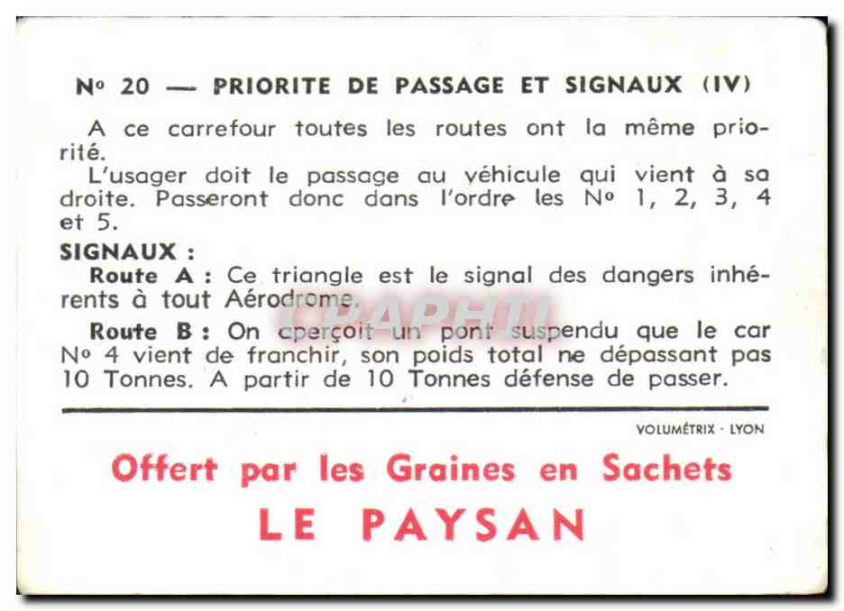 Image Priorite De Passage Et Signaux — Verso