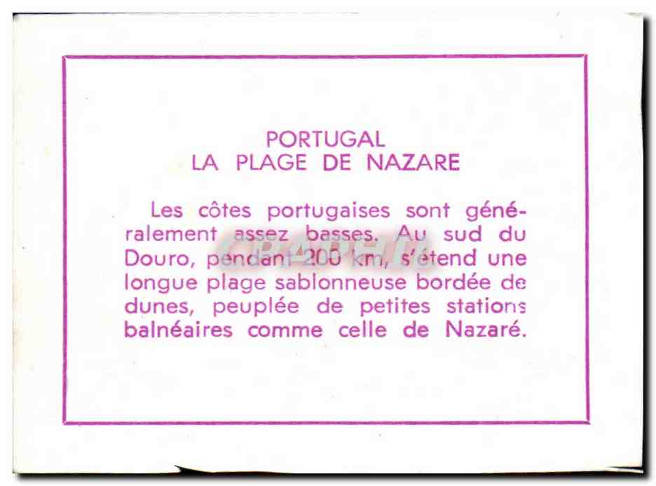 Image Portugal la plage de Nazare — Verso