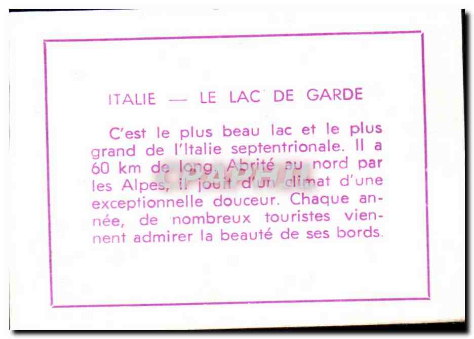 Image ltalie le lac de Garde — Verso