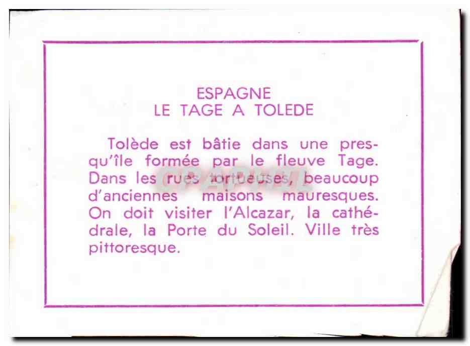 Image Espagne le Tage a Tolede — Verso