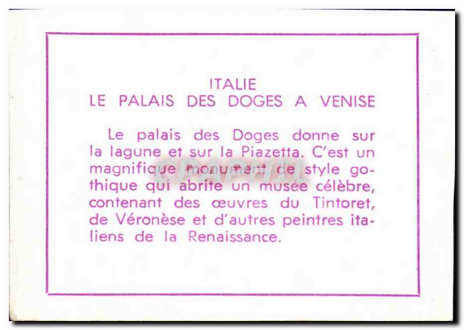 Image ltalie le palais des Doges a Venise — Rückseite