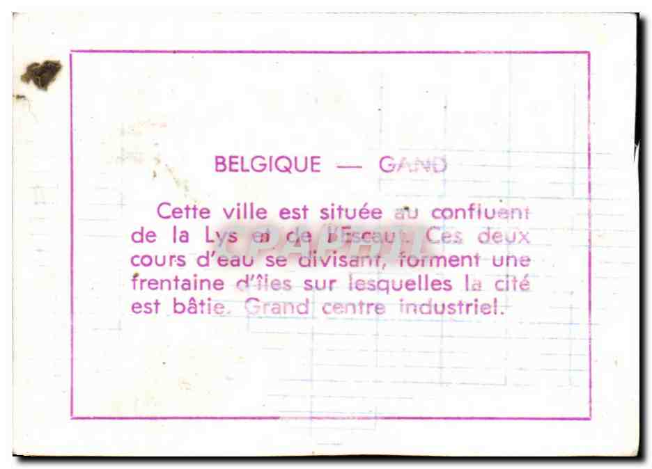 Image Belgique Gand — Verso