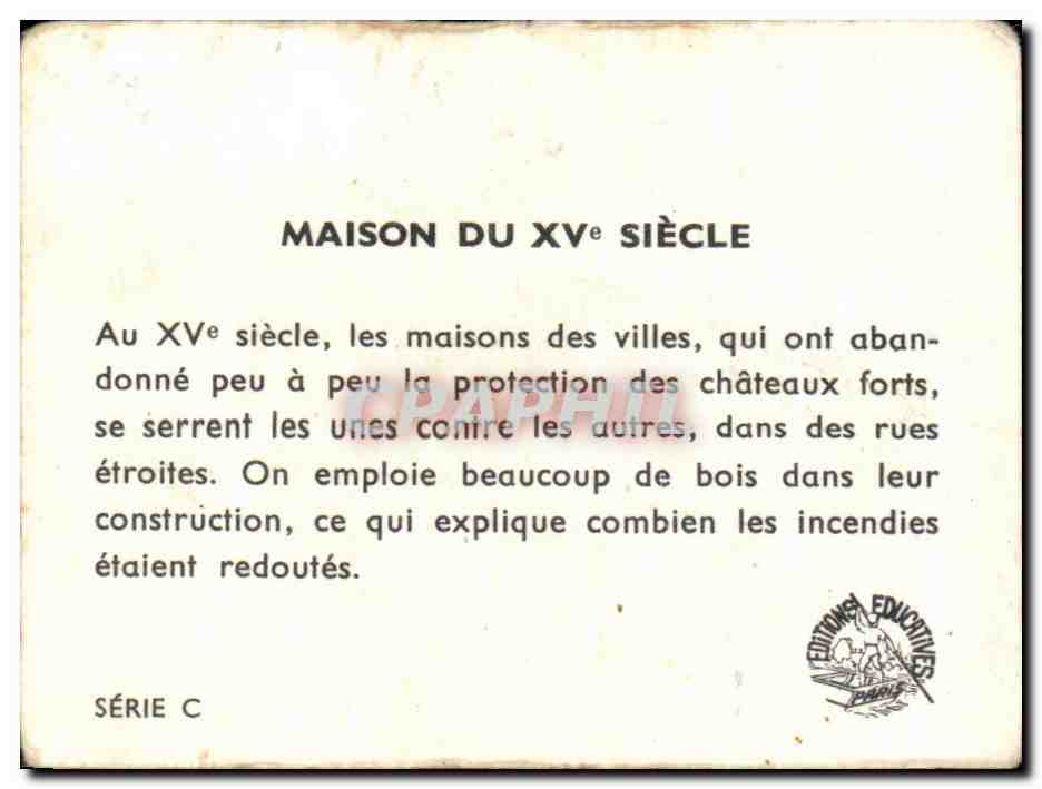 Image Maison du 15eme — Verso