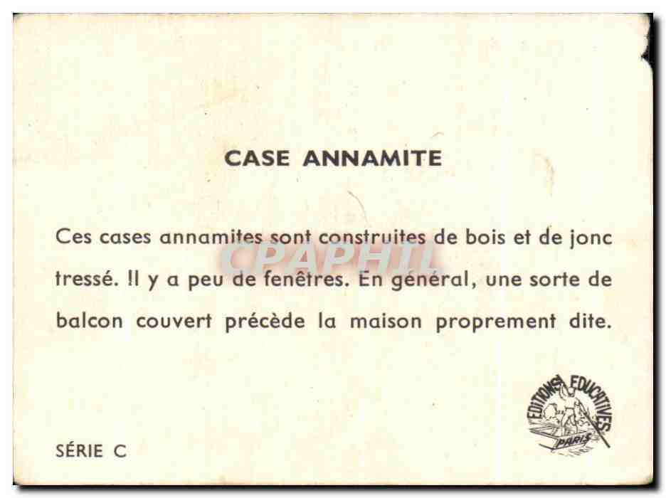 Image Case Annamite Indochine Vietnam — Verso