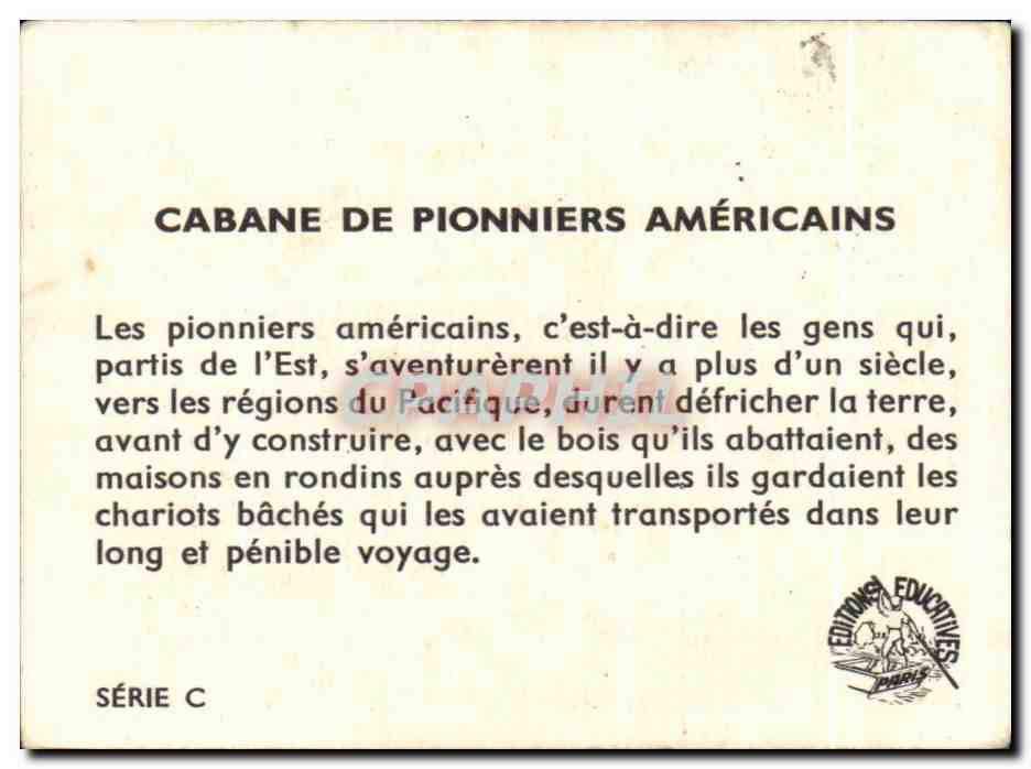 Image Cabane De Pionniers Americains Amerique — Verso