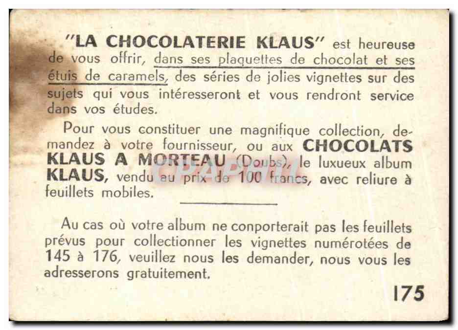 Image Cenobite Chocolaterie Klaus Papillon  — Verso
