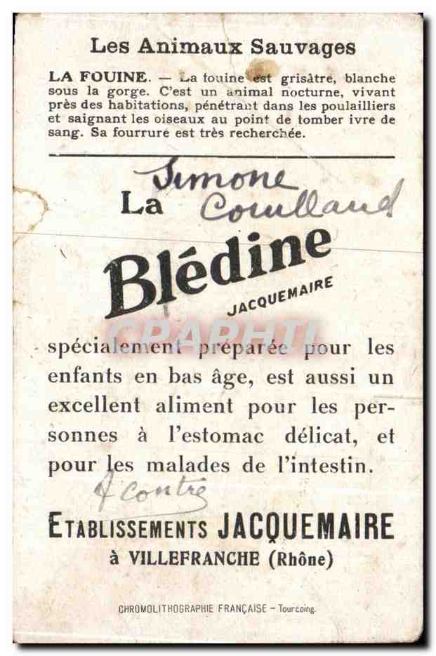 Image Fouine Bledine Jacquemaire Villefranche — Rückseite