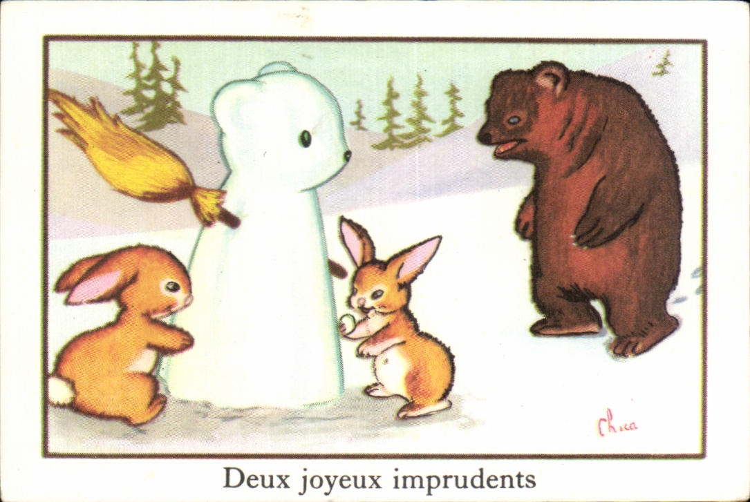 Image Deux joyeux imprudents Ours Bear